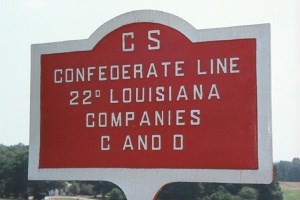 22d Louisiana Infantry, Companies C, D [Detachment] Marker