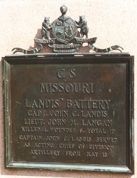 Landis' Battery Missouri Artillery Regimental Monument