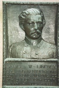 Col. Daniel W. Lindsey, bronze relief plaque Col. Daniel W. Lindsey, bronze relief plaque