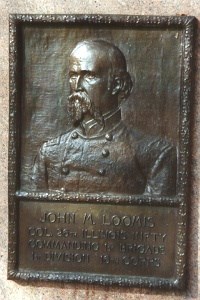 Col. John M. Loomis, bronze relief plaque Col. John M. Loomis, bronze relief plaque