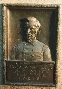 Col. Randal W. McGavock, bronze relief portrait Col. Randal W. McGavock, bronze relief portrait