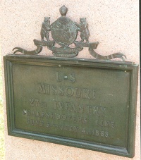 27th Missouri Infantry Unit Position Marker