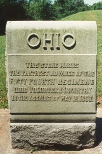 54th Ohio Memorial 19 May 1863 Assault Marker 54th Ohio Memorial 19 May 1863 Assault Marker