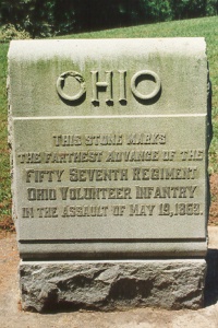 57th Ohio Infantry 19 May 1863 Assault Marker 57th Ohio Infantry 19 May 1863 Assault Marker