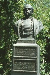 Brig. Gen. Peter J. Osterhaus, bronze bust Brig. Gen. Peter J. Osterhaus, bronze bust