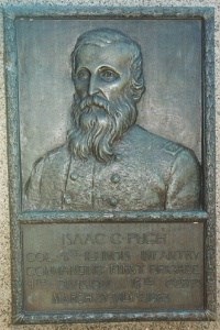 Col. Isaac C. Pugh, bronze relief portrait Col. Isaac C. Pugh, bronze relief portrait