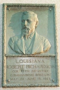 Col. Robert Richardson, bronze relief portrait Col. Robert Richardson, bronze relief portrait