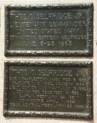 Lt. Comdr. Thomas O. Selfridge, Jr. plaques