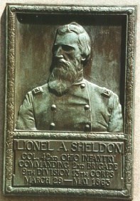 Col. Lionel A. Sheldon, bronze relief portrait Col. Lionel A. Sheldon, bronze relief portrait