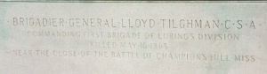 Brig. Gen. Lloyd Tilghman, bronze plaque