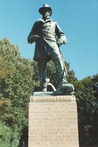 Lt. Col. William F. Vilas, bronze statue closeup