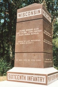 16th Wisconsin Infantry Regimental Marker