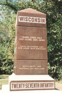 27th Wisconsin Infantry Regimental Marker