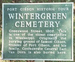 Wintergreen Cemetery Historical Marker