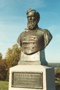 Col. Charles R. Woods, bronze bust Col. Charles R. Woods, bronze bust