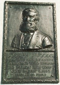 Col. J. J. Woods, bronze relief portrait
