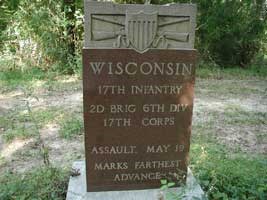 17th Wisconsin Assault Marker, May 19th, 1863 17th Wisconsin Assault Marker, May 19th, 1863