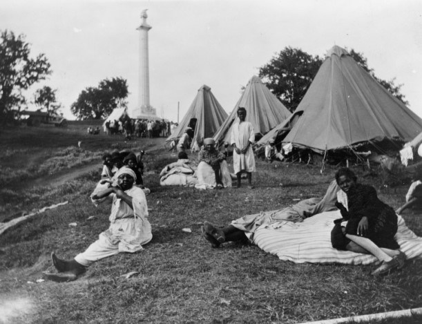 refugees from the 1927 flood at the military park