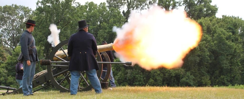 firing of a cannon