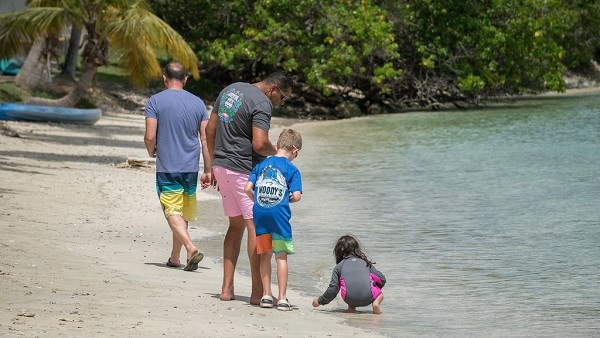 Family at the beach