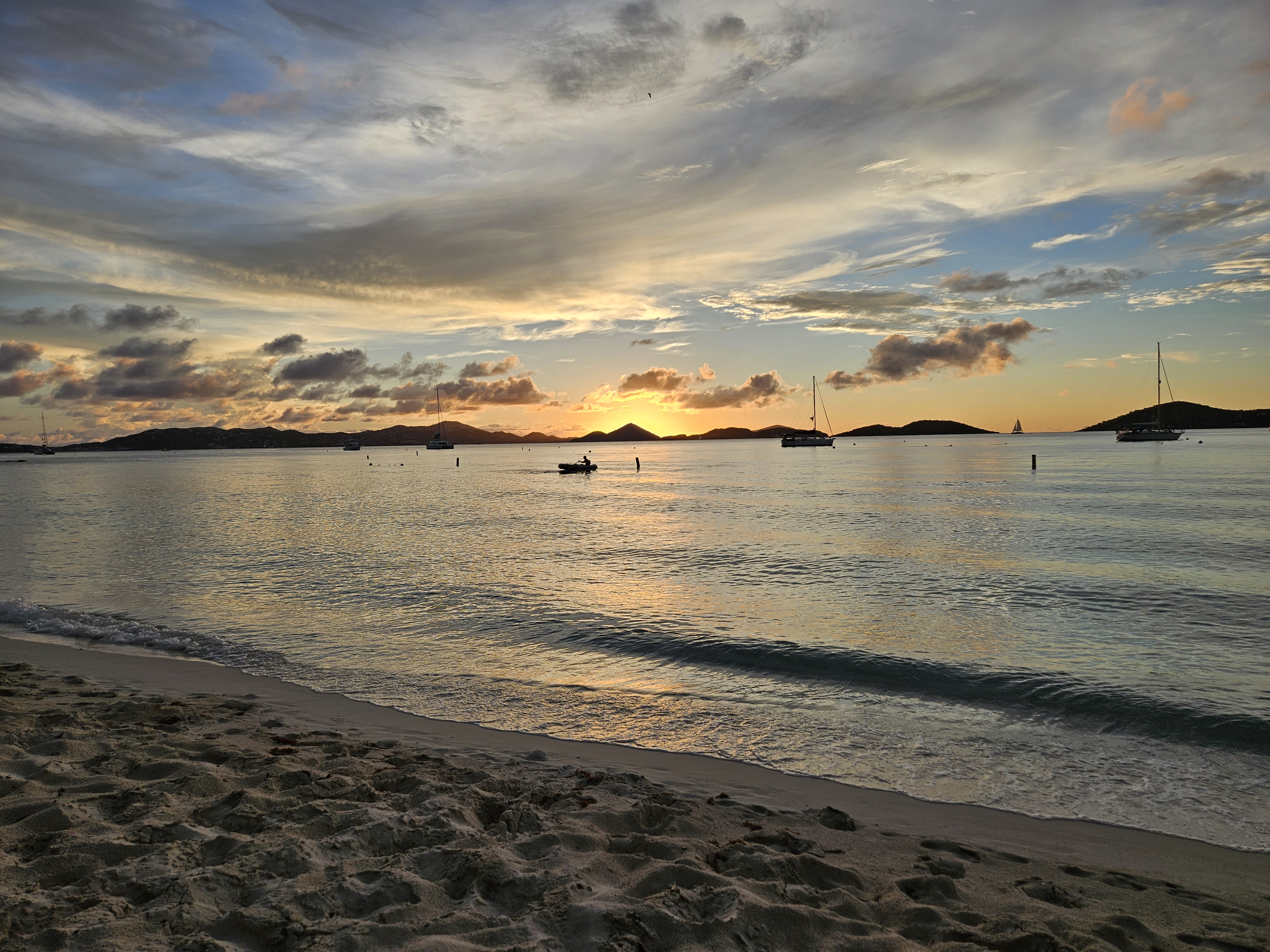 Honey Moon Beach at Sunset
