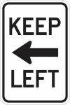 Keep Left Sign