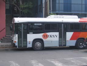 Vitran, public transportation bus at the Cruz Bay ferry dock.