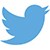 Twitter logo; a blue bird