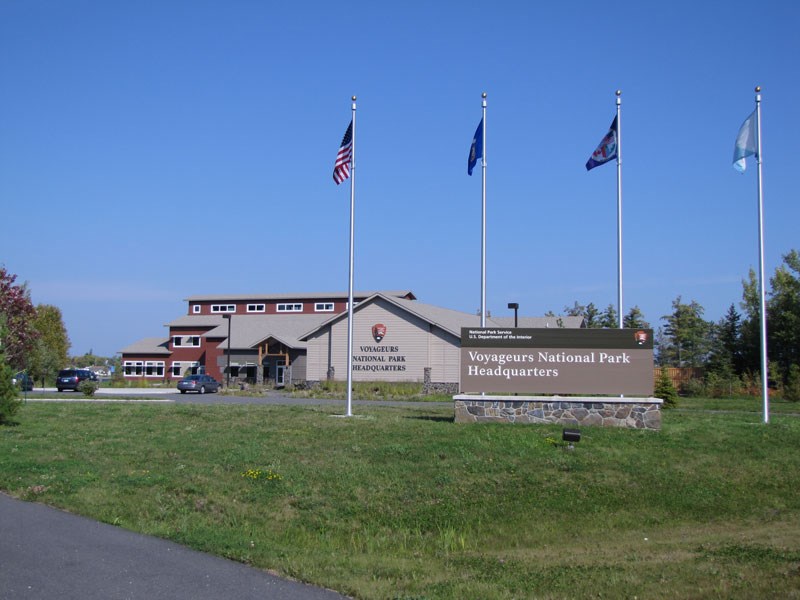 Park Headquarters, building and sign. Park Headquarters, building and sign.