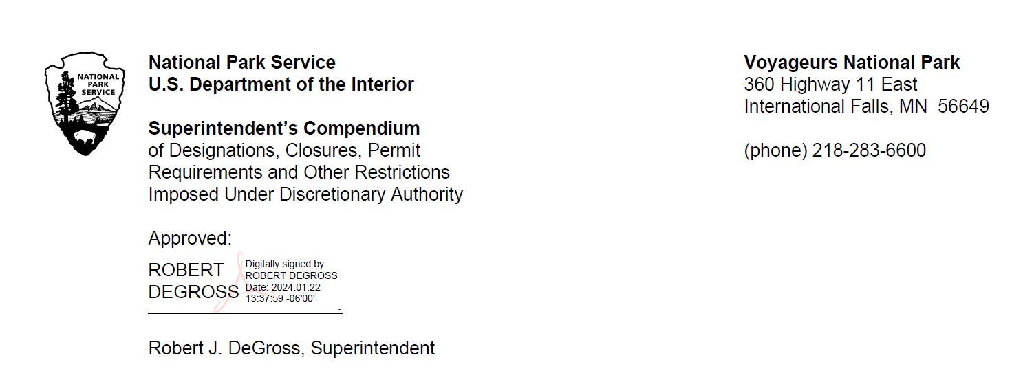 signed by Robert J. DeGross, Superintendent January 22,2024