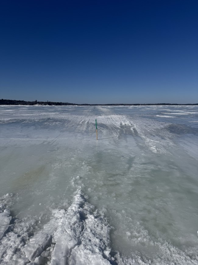 slush on snowmobile trail