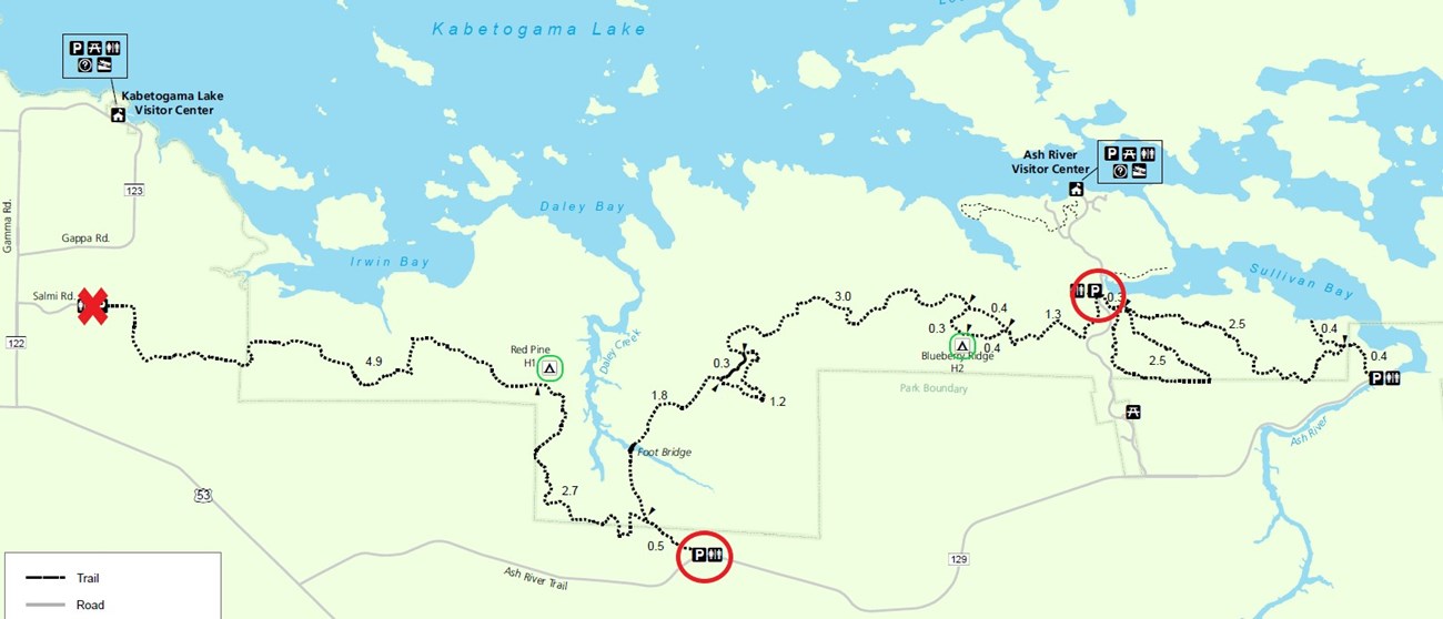 Image of KabAsh Trail and primitive campsite locations
