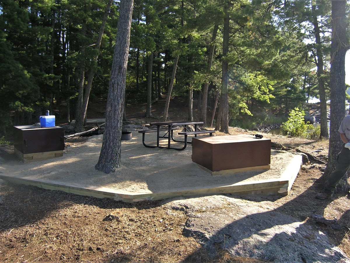 A campsite in Voyageurs National Park