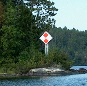 Convergence Marker in Voyaguers National Park