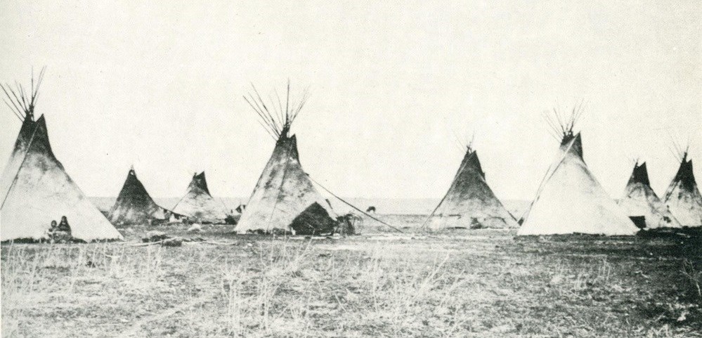 1870's photograph of Cheyenne Village