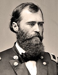 A portrait of a man with a full beard in a military dress uniform.