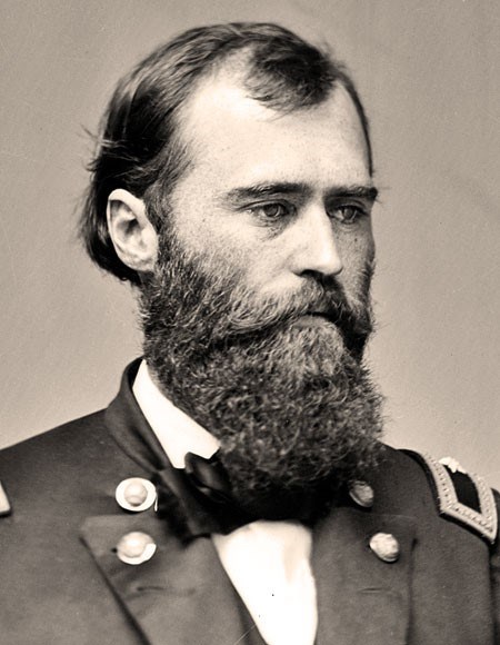 A portrait of a man with a full beard wearing a military dress uniform.