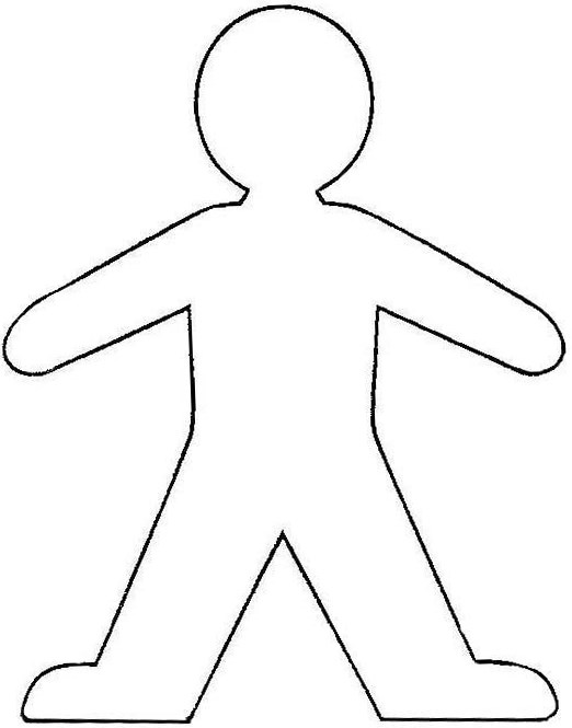 An outline of a person