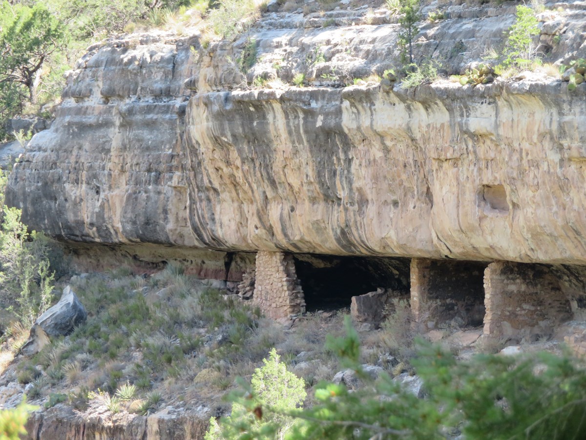 Native American Cliff Dwellings built in Walnut Canyon between 1100-1250 CE.