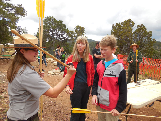 Archeologist at Walnut Canyon