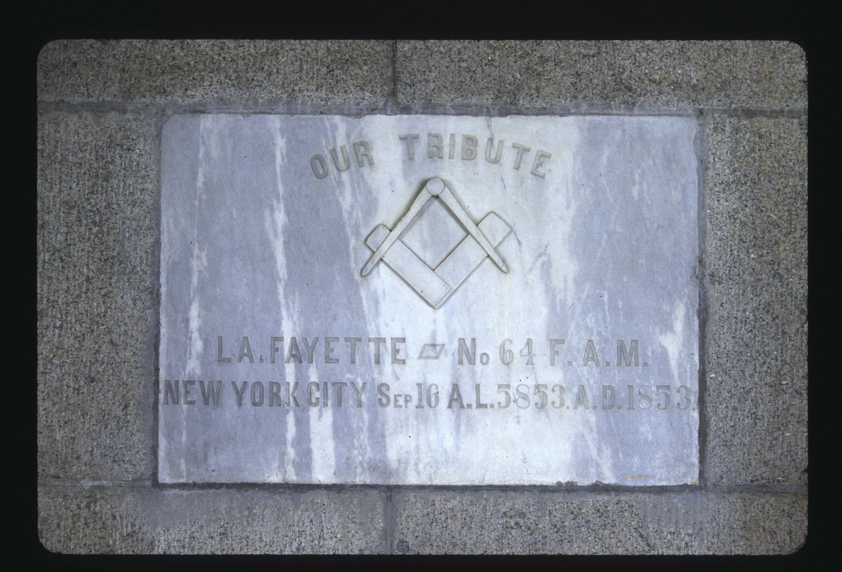 Masons, Lafayette Lodge No 64 New York