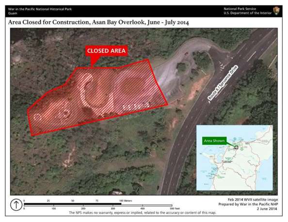 Closure Map for Asan Bay Overlook