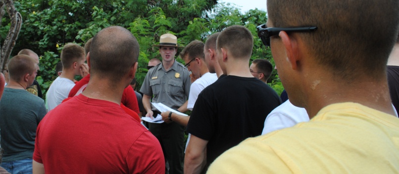 park ranger talking