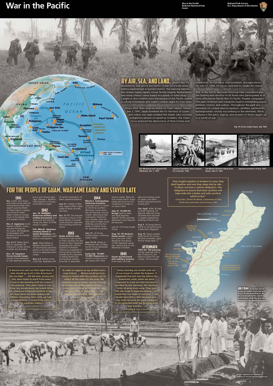 War in the Pacific National Historical Park Brochure Page 1