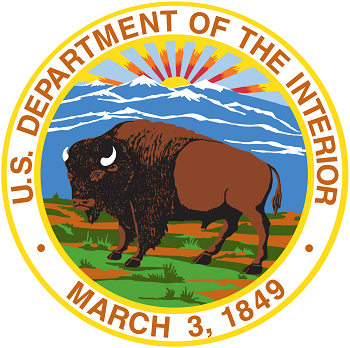 DOI Logo U.S. Department of the Interior logo that includes a bison, the agency name, and text "March 3, 1849"