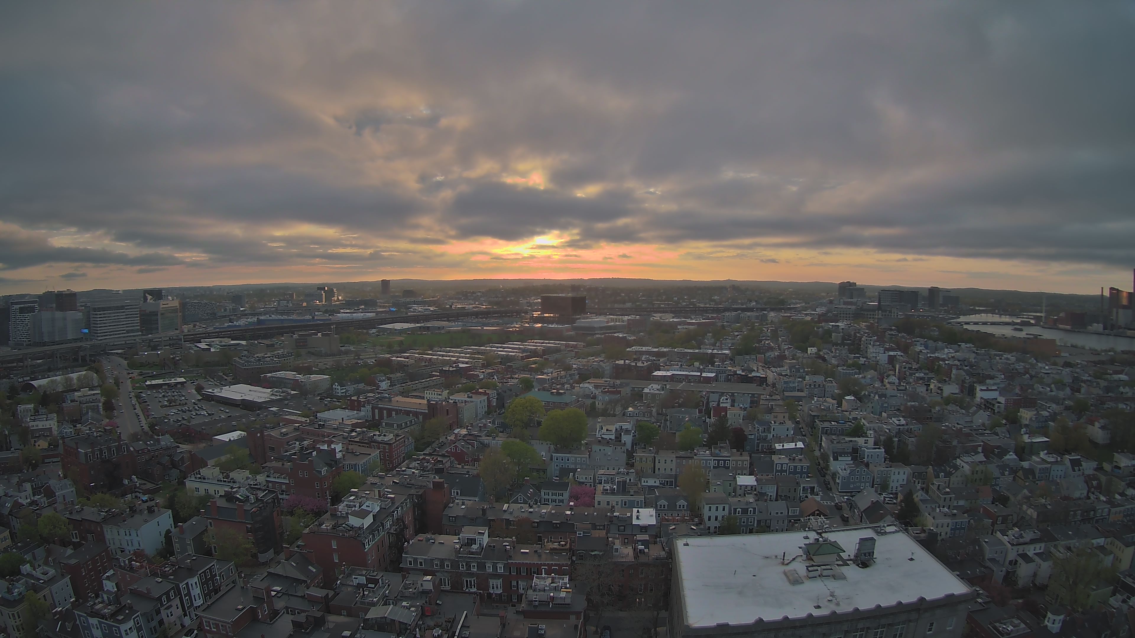 Webcam view from the Bunker Hill Monument looking west