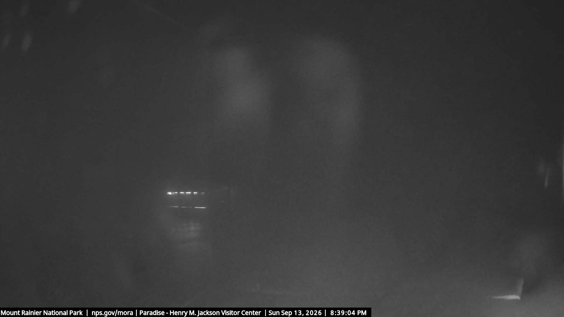 Jackson Visitor Center webcam frame at Paradise on Mount Rainier.