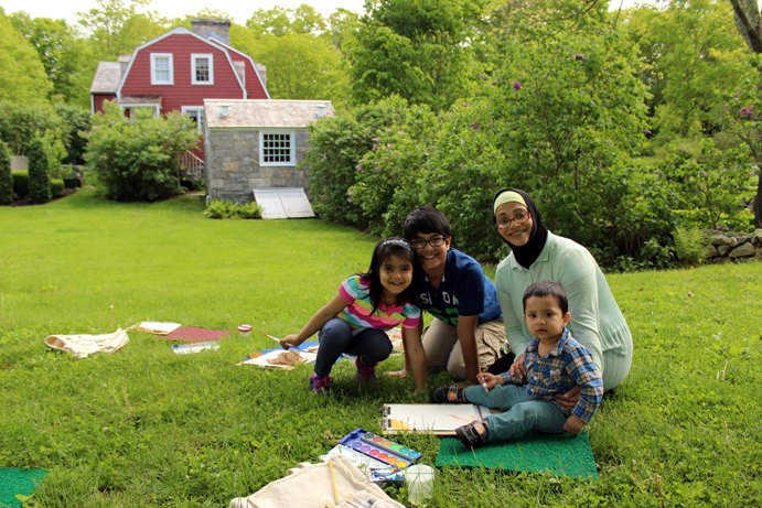 A Family Takes Part in Art
