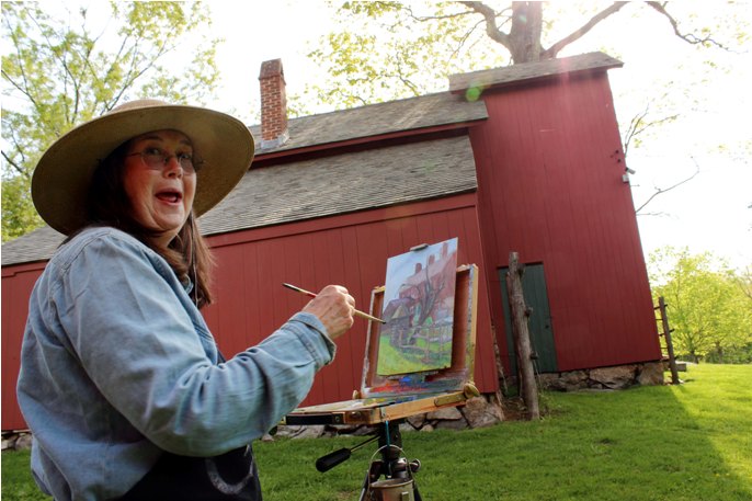 An Artist Enjoying A Day at Weir Farm NHS - NPS Photo