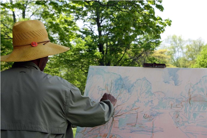 Dmitri Wright Paints En Plein Air at Weir Farm NHS - NPS Photo